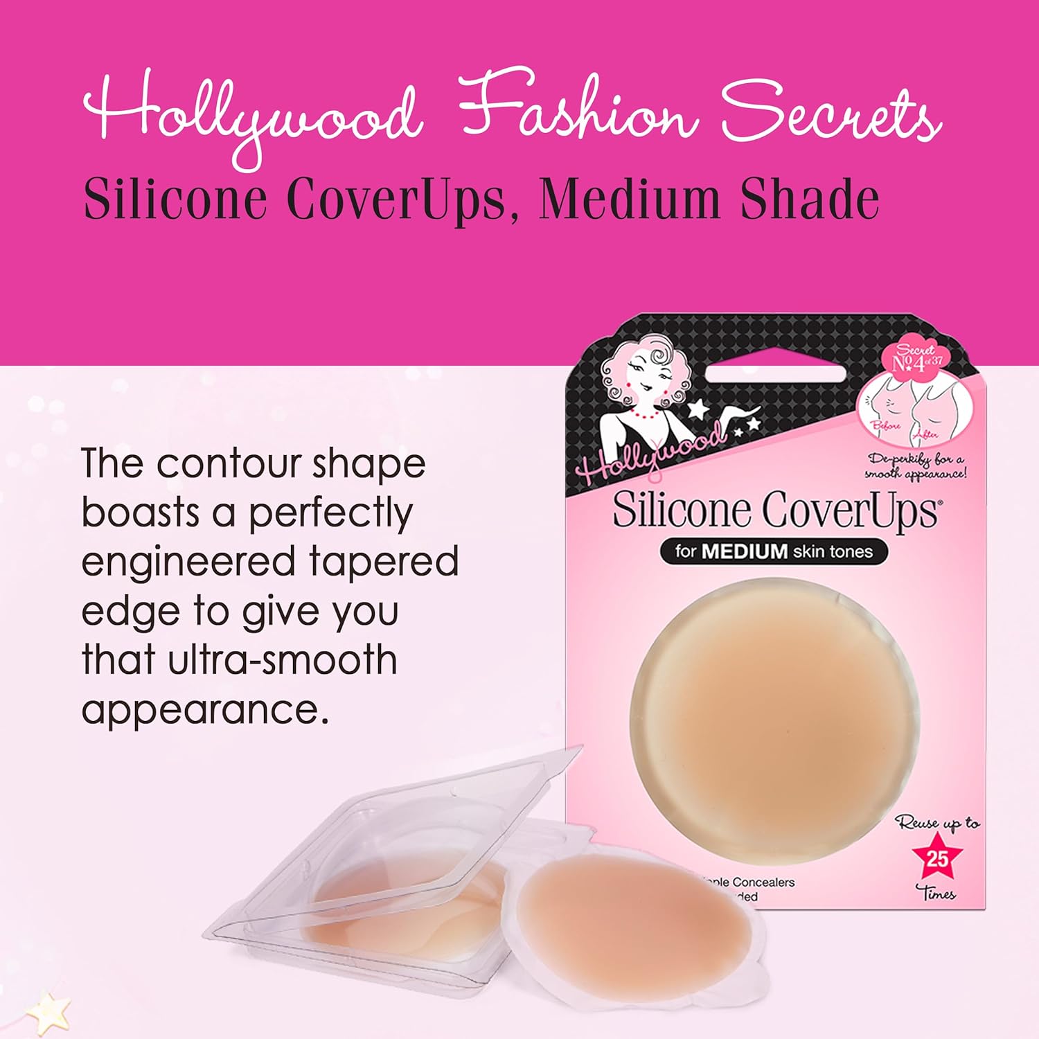 Hollywood Fashion Secrets-Silicone Cover-ups, Medium Skin Tone, Size 1