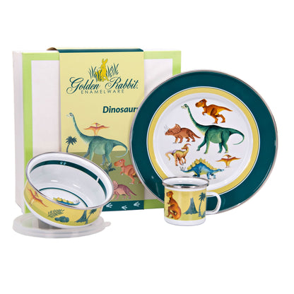 Golden Rabbit Enamelware 3-piece Child Dinner Sets