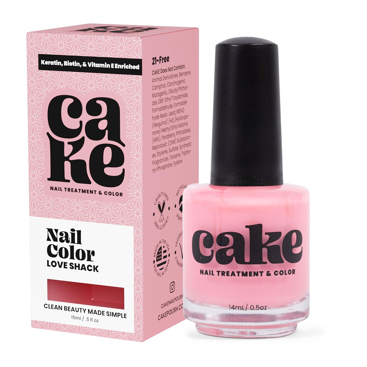 CAKE Nail Strengthening Polish - Love Shack