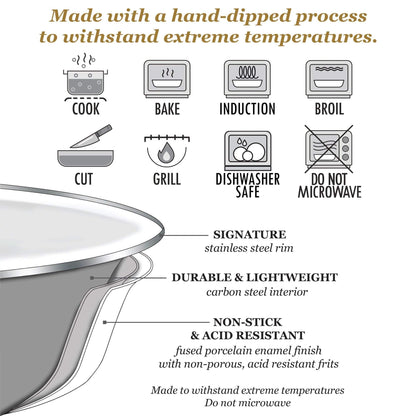 Golden Rabbit Enamelware 6qt Stock Pot