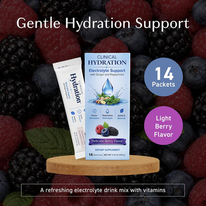 Three Lollies Clinical Hydration Electrolyte Drink Mix, Berry, 14 Sticks