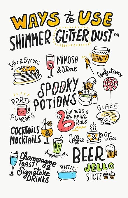 Signature Drink Labs Shimmer Glitter Dust - Color Series (8 oz Shaker)