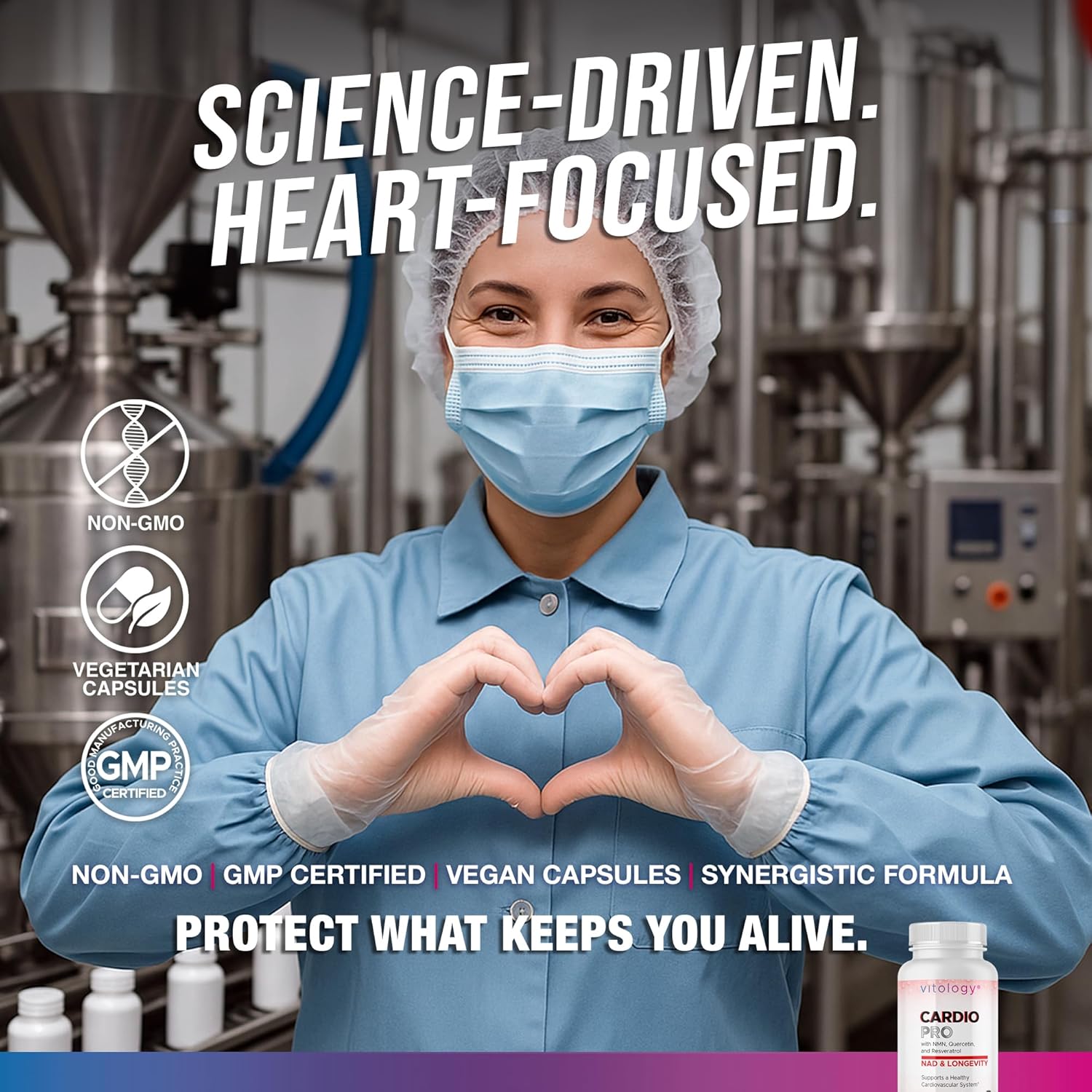 NAD+ Longevity: Cardiovascular Support - 60 Veggie Capsules