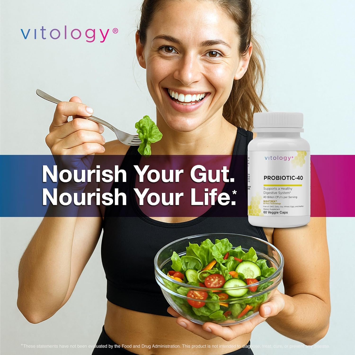 Probiotic 40 Billion CFU - 60  Veggie Capsules