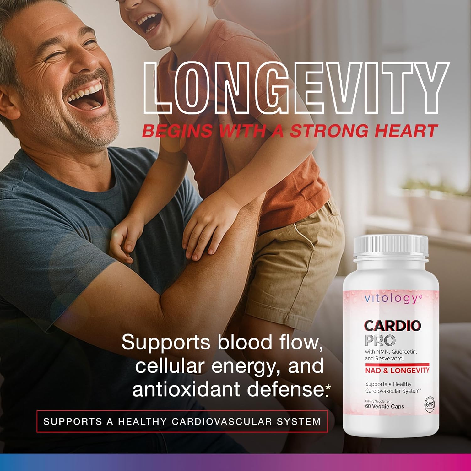 NAD+ Longevity: Cardiovascular Support - 60 Veggie Capsules