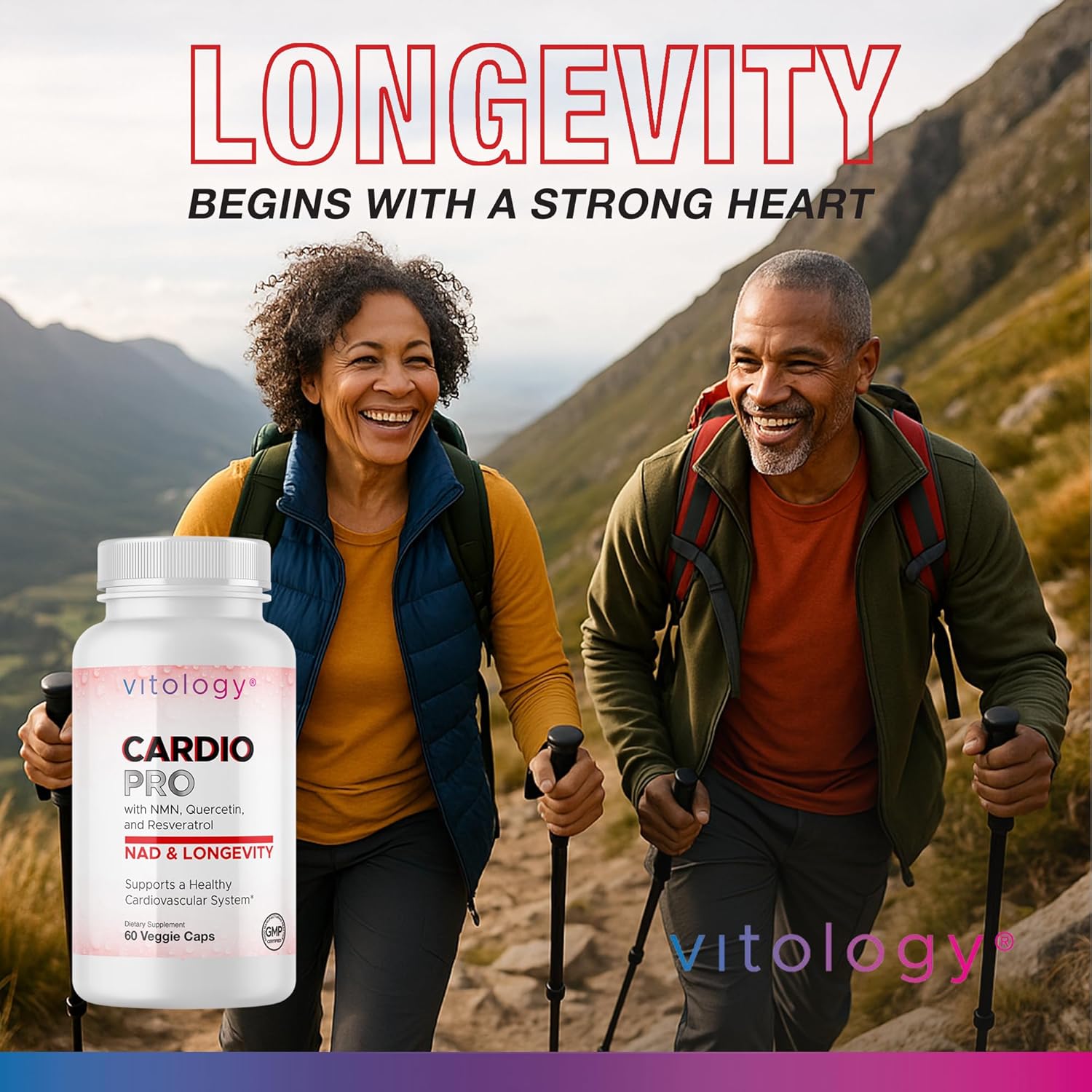 NAD+ Longevity: Cardiovascular Support - 60 Veggie Capsules