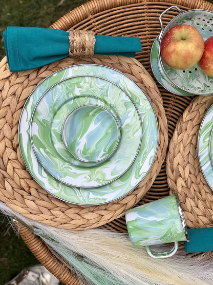 Golden Rabbit Enamelware Modern Monet Tasting Dishes - Set of 6