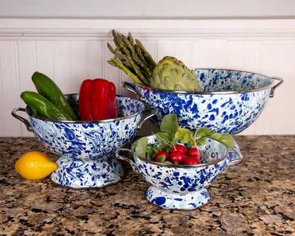 Golden Rabbit Enamelware Medium Colander 3 Quart