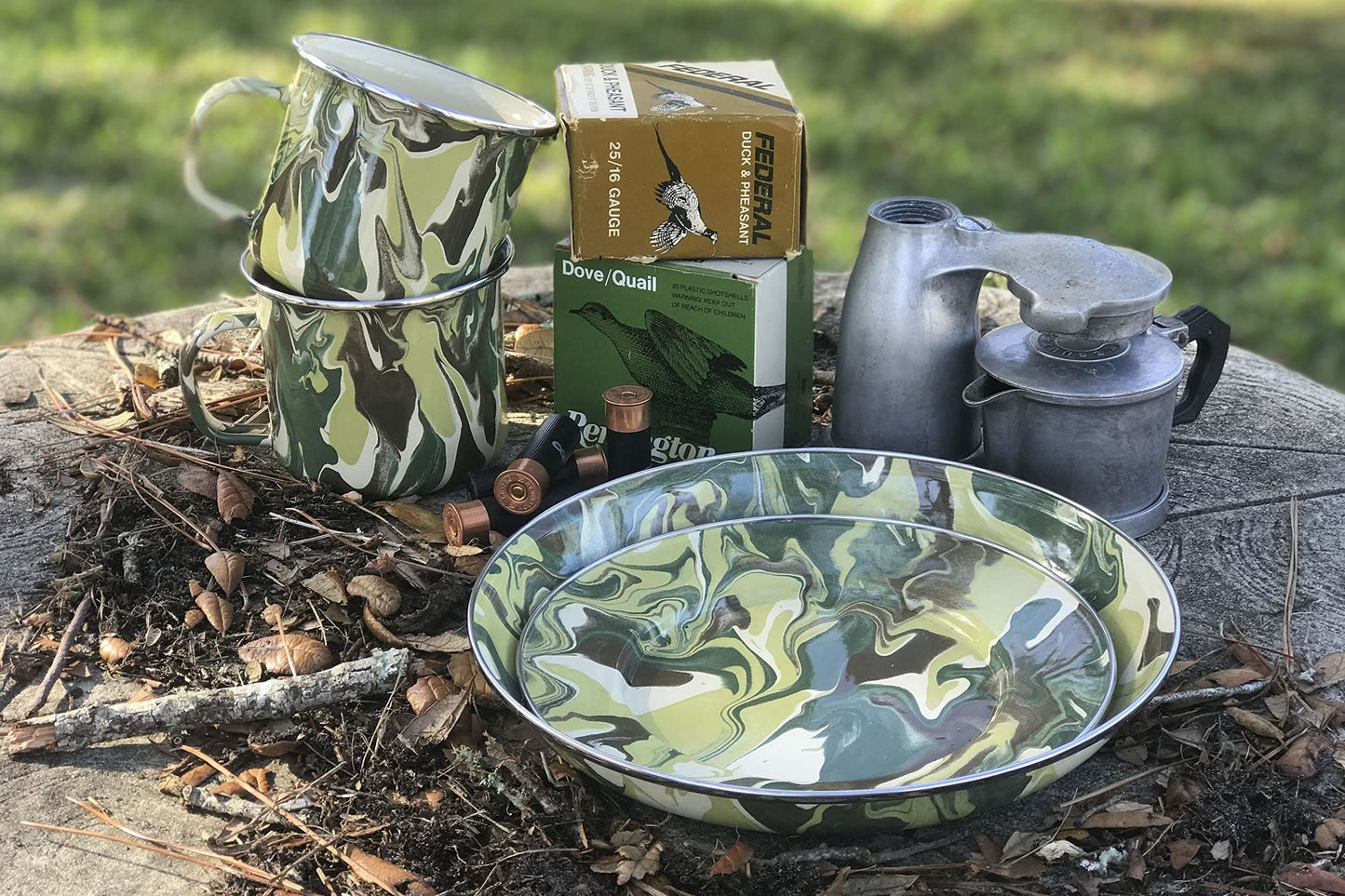 Golden Rabbit Enamelware Grande Mugs - Set of 4