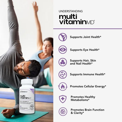 Scimera MD® MultivitaminMD Full-Spectrum Supplement Capsule with Minerals, Antioxidants, and Superfood Combination for Metabolism, Joint Support, Hair, Skin, and Nails, 60 CT