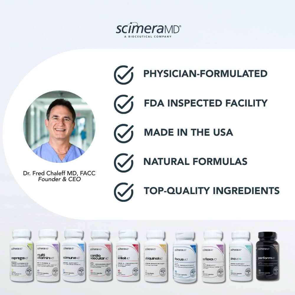 Scimera MD® Krill Oil Antarctic Krill Oil Omega 3 DHA EPA Supplement with Astaxanthin for Heart, Brain, and Joint Support