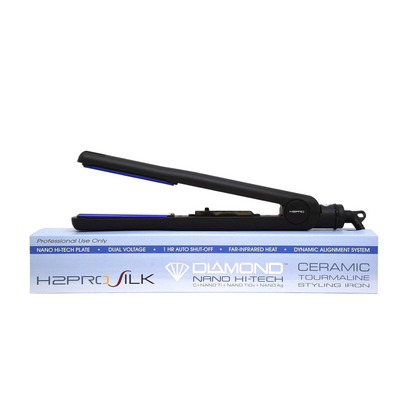 H2PRO CLASSIC SILK TITANIUM CERAMIC TOURMALINE IRON STRAIGHTENER - 1 1/4" (SR114)