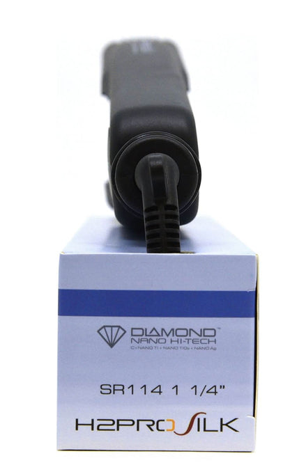 H2PRO CLASSIC SILK TITANIUM CERAMIC TOURMALINE IRON STRAIGHTENER - 1 1/4" (SR114)