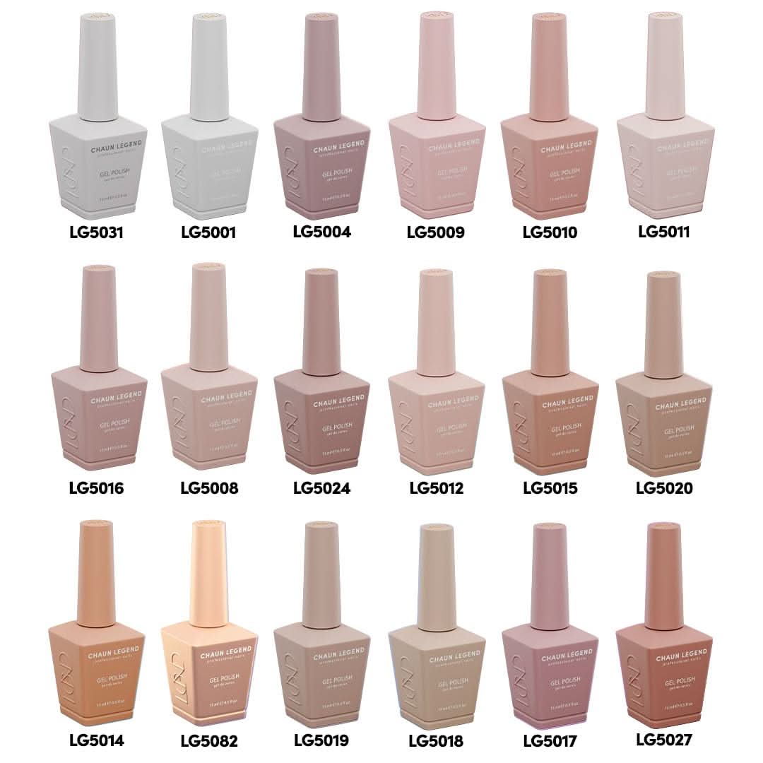 Chaun Legend Essential Neutrals Gel Nail Polish Collection 18 pc