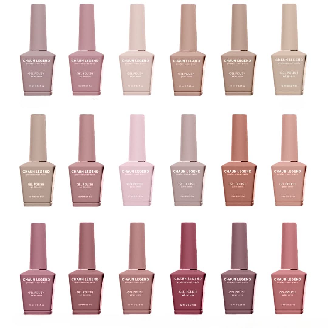 Chaun Legend Make A Mauve Gel Nail Polish Collection 18 pc