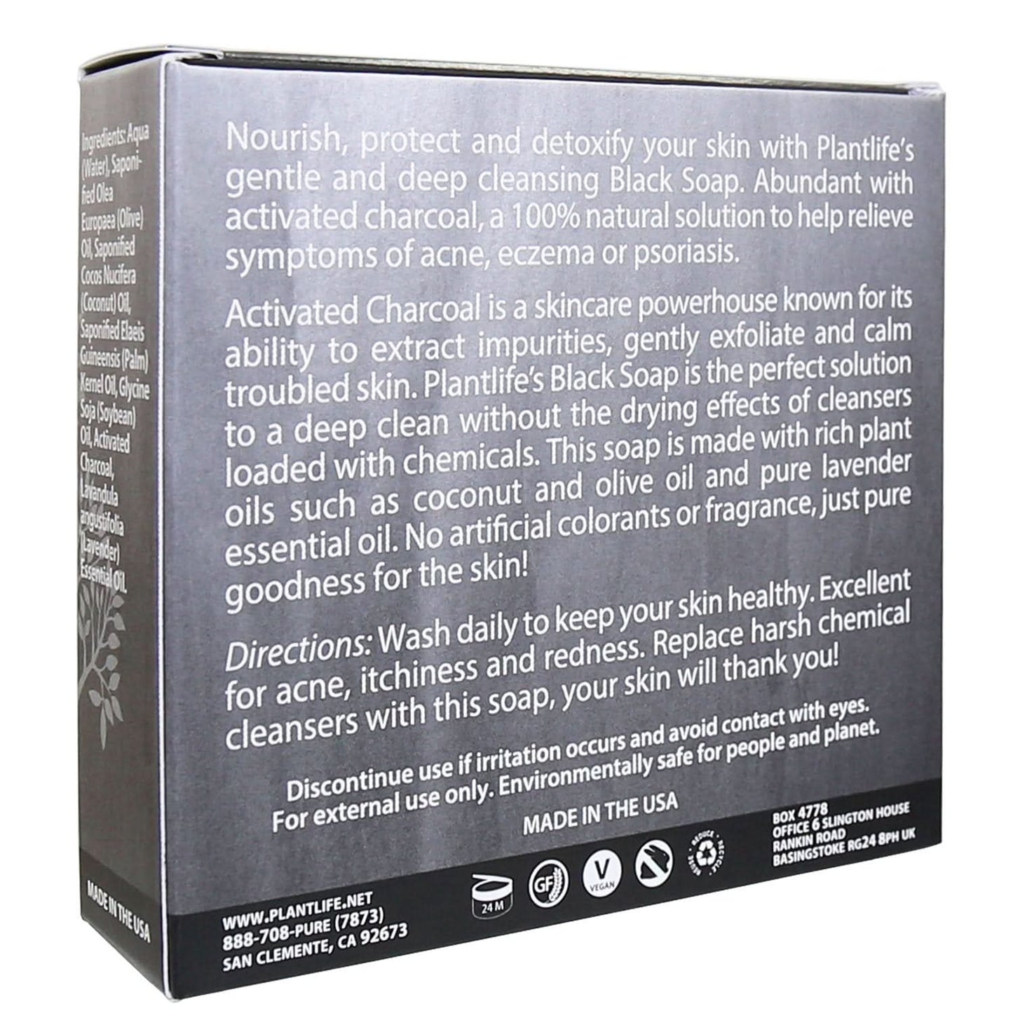 Plantlife Aromatherapy Herbal Soap Black 4 oz