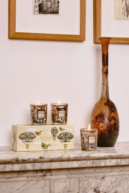 Baobab Collection Trio Candles Gift Box ROSACE-CARAVANE-AFRIKA
