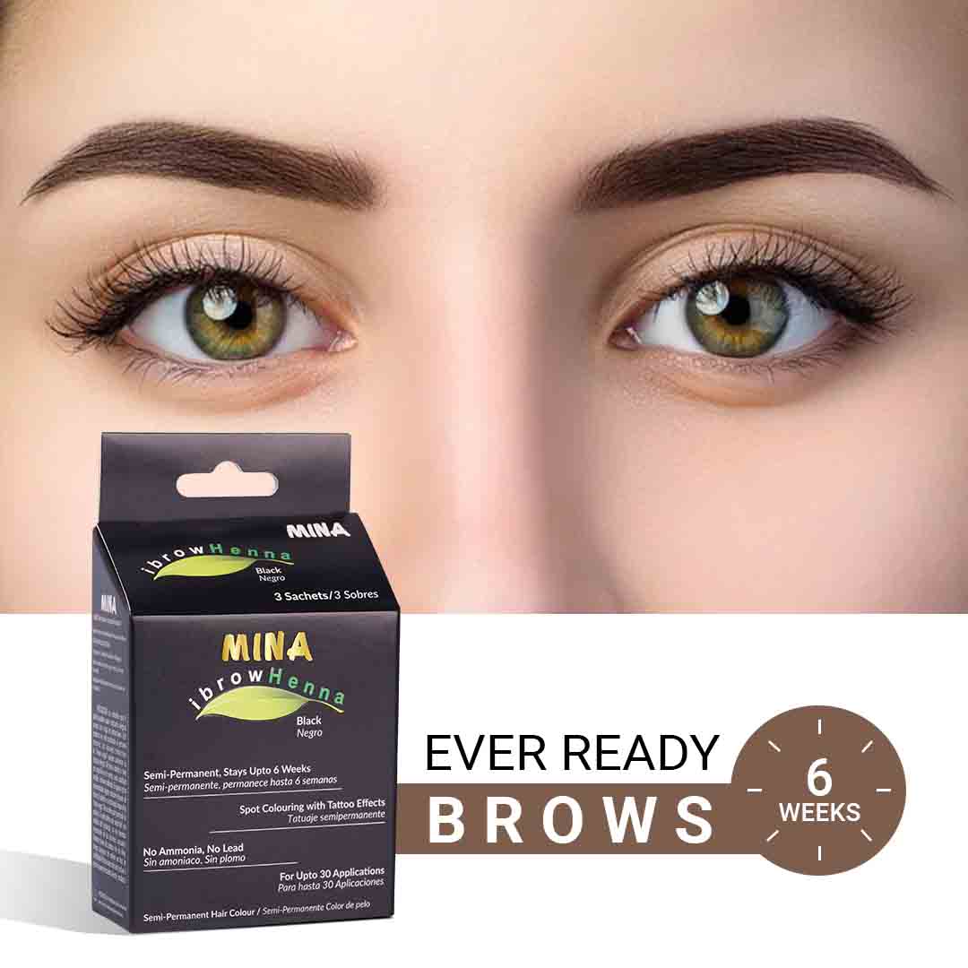 Mina Ibrow Henna Regular Brow Tint Kit - Black