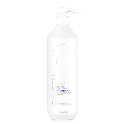 A 1L white bottle of Redhead Restore & Regenerate Shampoo with a pump dispenser, shown on a solid white background.