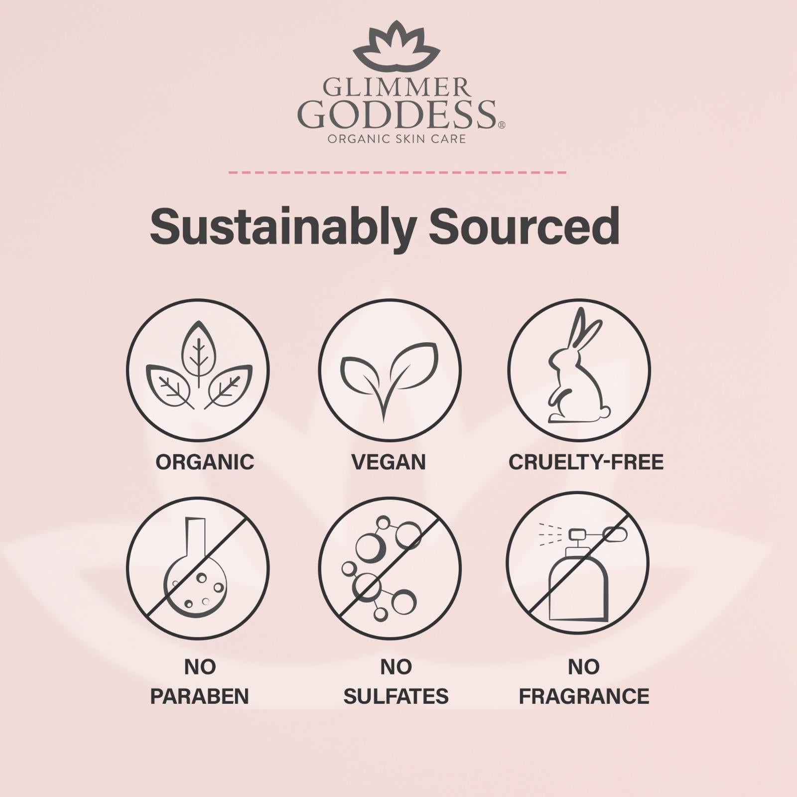 Glimmer Goddess Organic Shimmer Whipped Body Butter - Level 1 Subtle Gold 2 oz