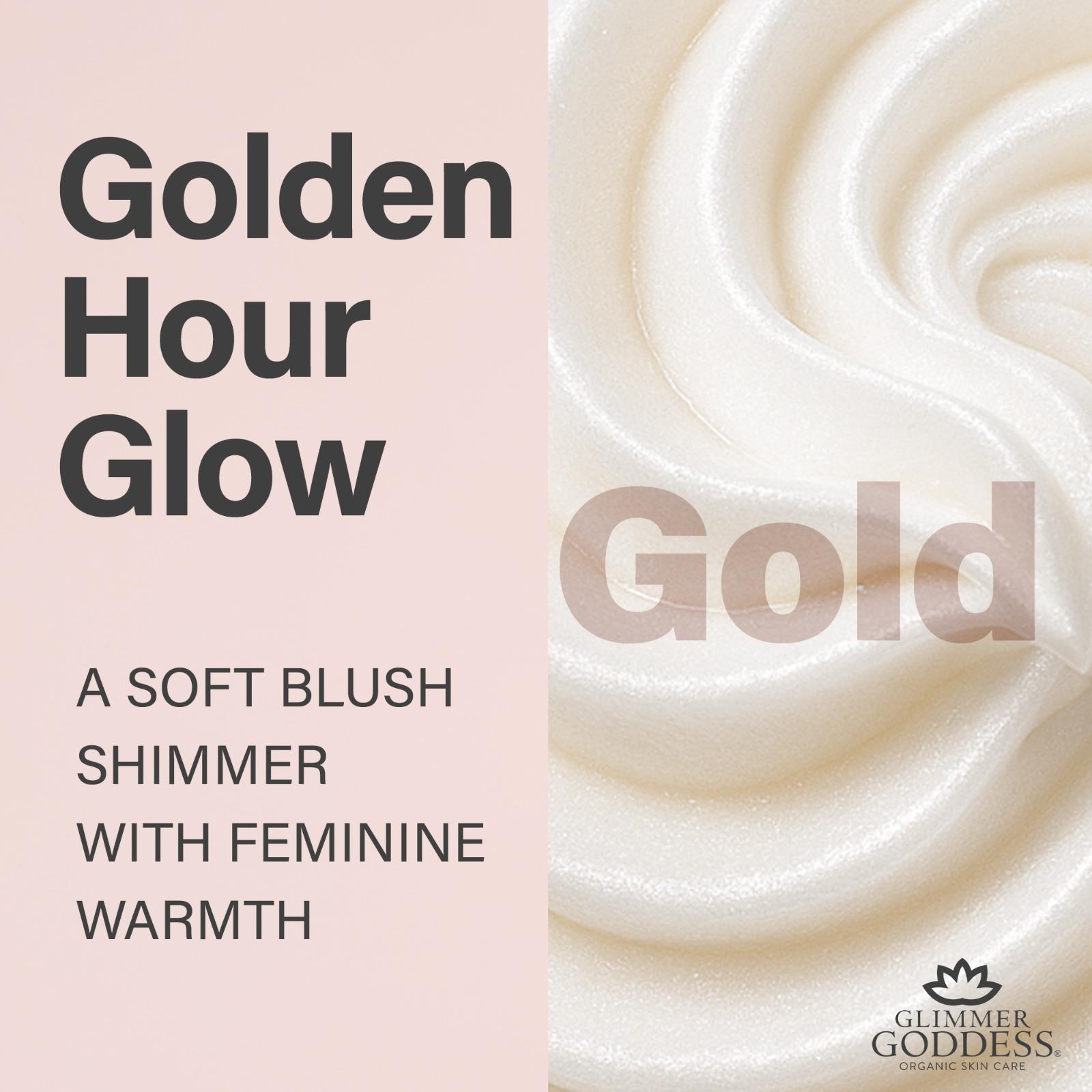 Glimmer Goddess Organic Shimmer Whipped Body Butter - Level 1 Subtle Gold 2 oz
