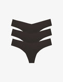 COMMANDO CLASSIC SOLID THONG 3-PACK BLACK