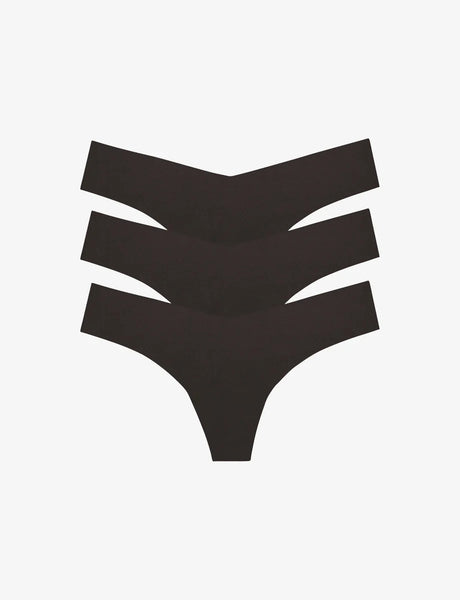 COMMANDO CLASSIC SOLID THONG 3-PACK BLACK