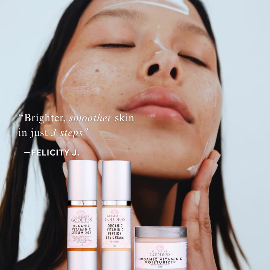 Glimmer Goddess Vitamin C Anti Aging Kit - Eye Serum, Serum & Moisturizer