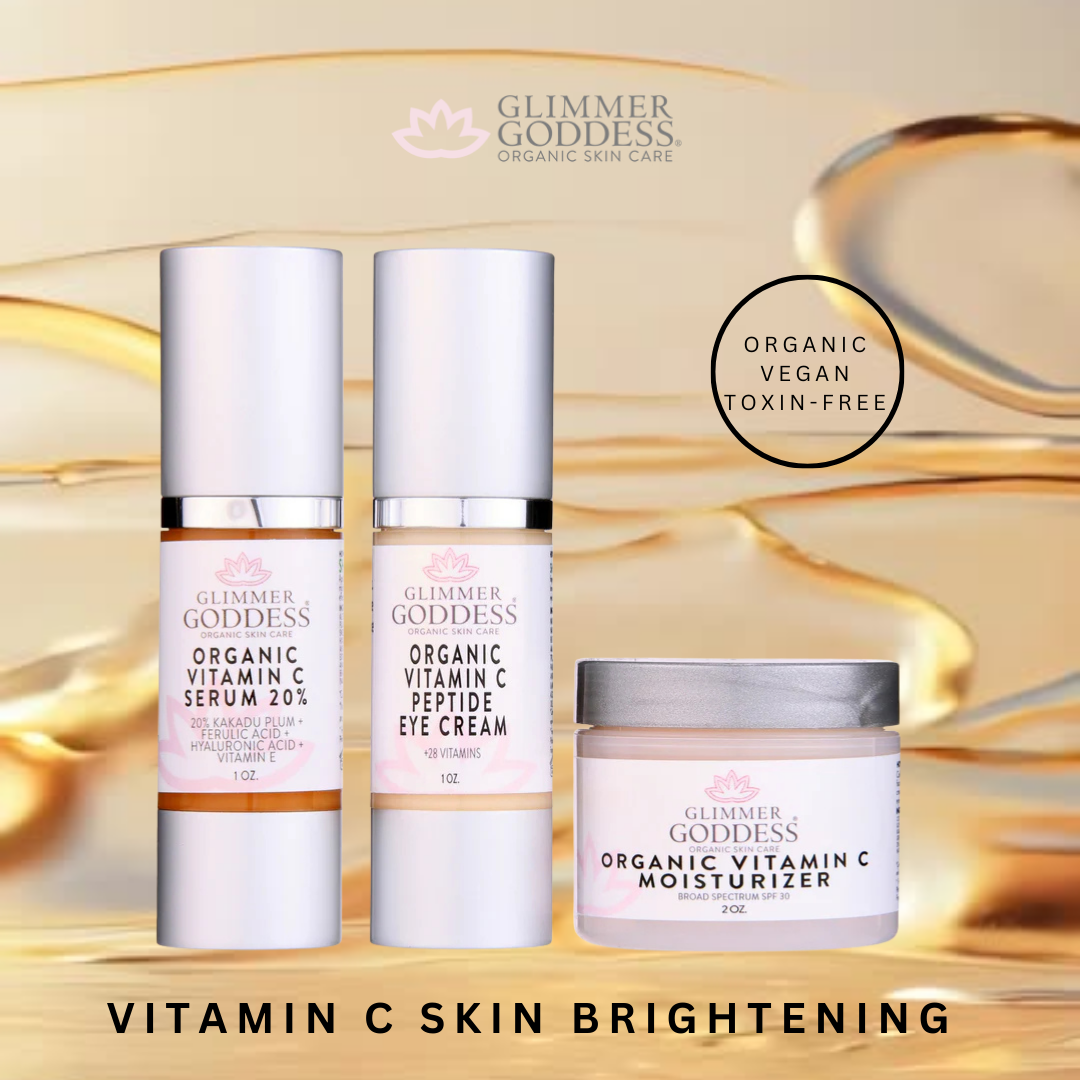 Glimmer Goddess Vitamin C Anti Aging Kit - Eye Serum, Serum & Moisturizer