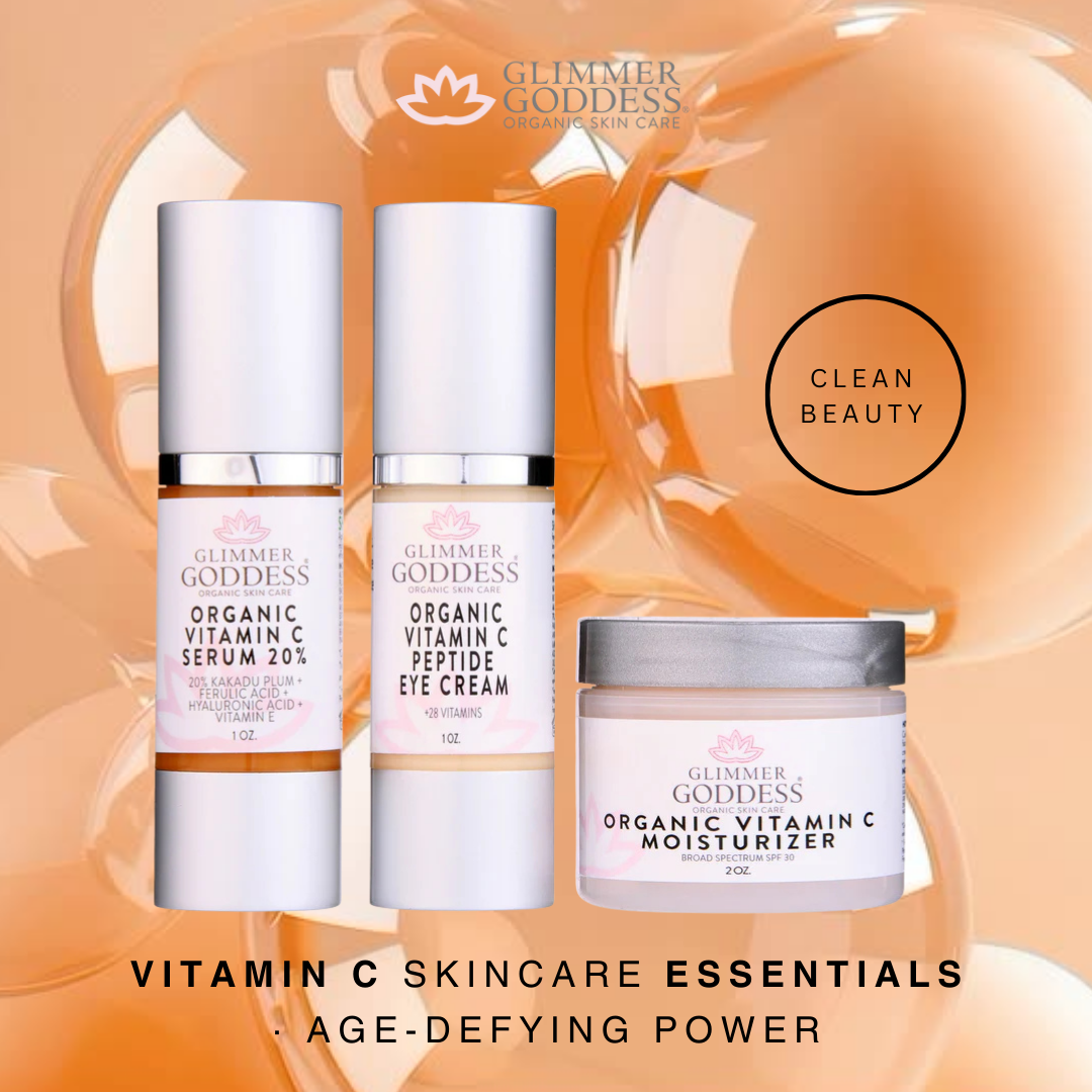 Glimmer Goddess Vitamin C Anti Aging Kit - Eye Serum, Serum & Moisturizer
