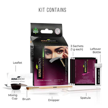 Mina Ibrow Henna Regular Brow Tint Kit