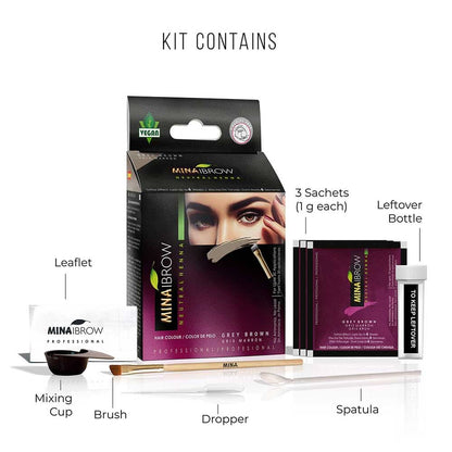 Mina Ibrow Henna Regular Brow Tint Kit
