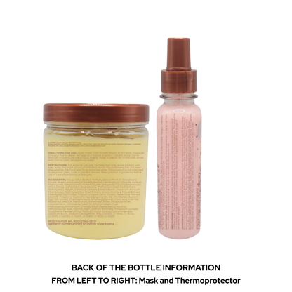 Ritual Botanico Treatment to Straighten, Repair and Relax Hair (Thermal Protectant + Bomb Mask)