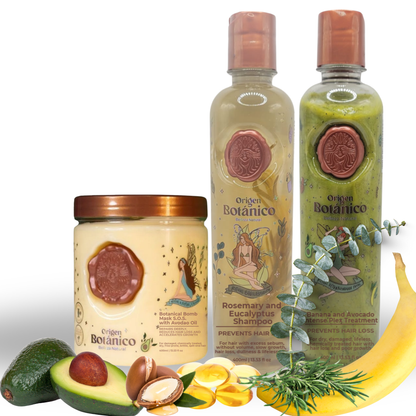 Ritual Botanico Repairing Combo for Oily Hair (Rosemary ,Plex & Bomb Mask)