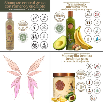 Ritual Botanico Repairing Combo for Oily Hair (Rosemary ,Plex & Bomb Mask)