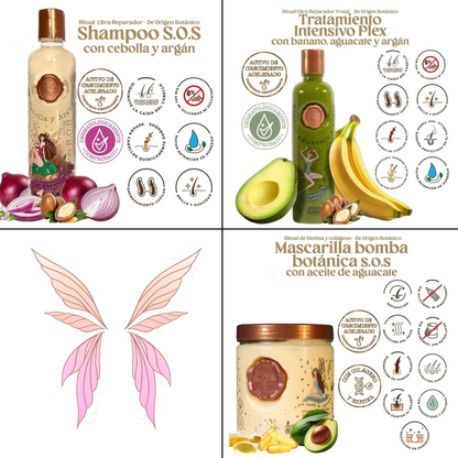Ritual Botanico Repairing Combo (Onion Shampoo, Plex Conditioner & Bomb Mask)