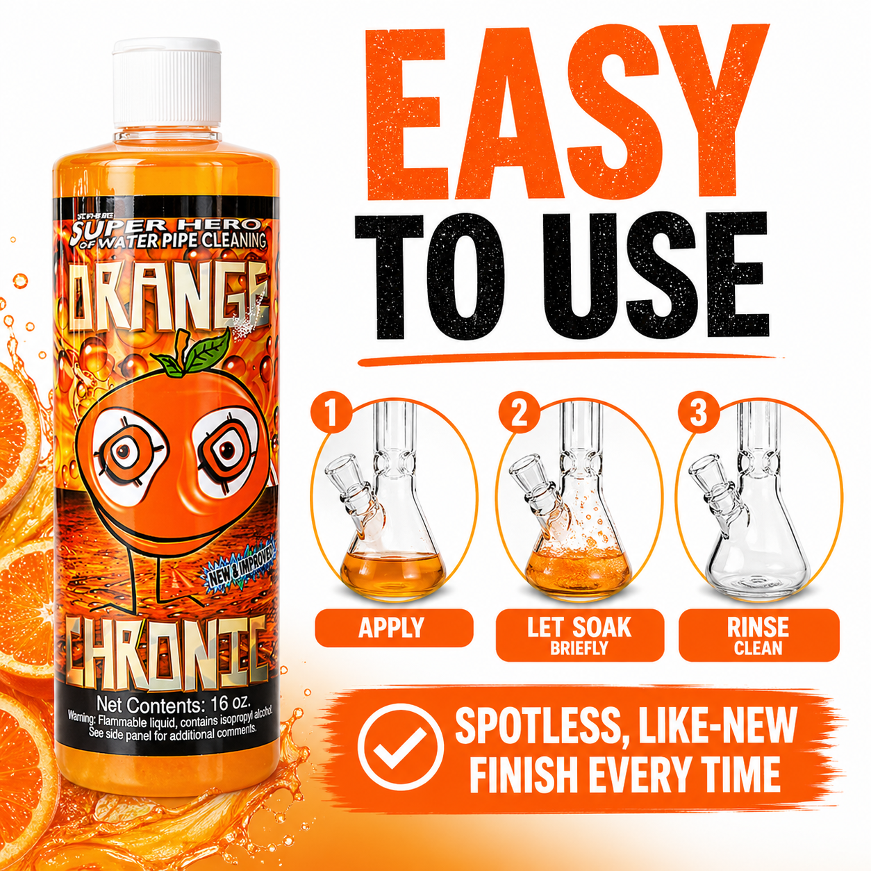 Orange Chronic Pipe Cleaner 16 oz (2 PACK)