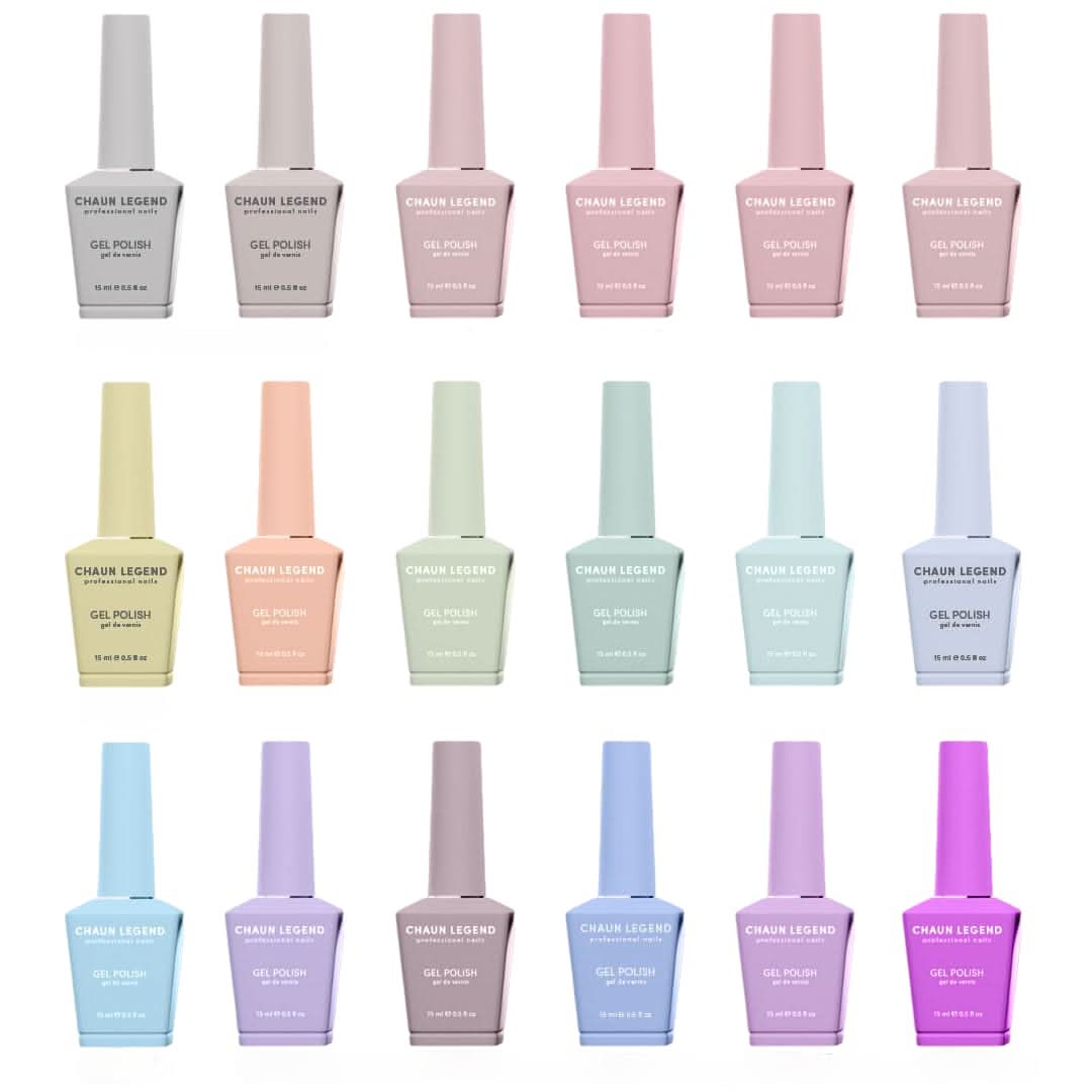 Chaun Legend Pastel It Like It Is Gel Nail Polish Collection 18 pc