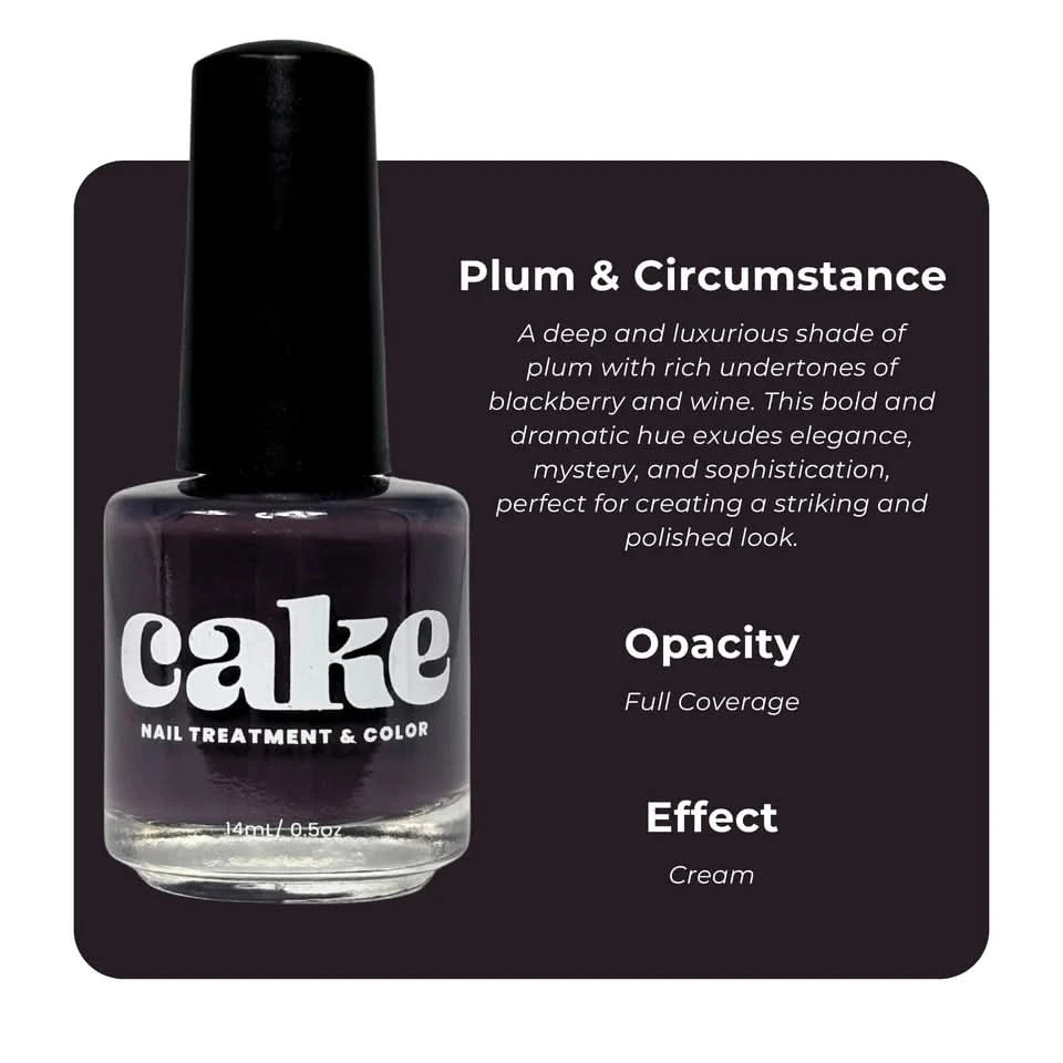 CAKE Nail Strengthening Polish - Plum & Circumstance