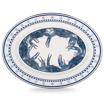 Golden Rabbit Enamelware Oval Platter