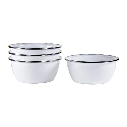 Golden Rabbit Enamelware Salad Bowls - Set of 4