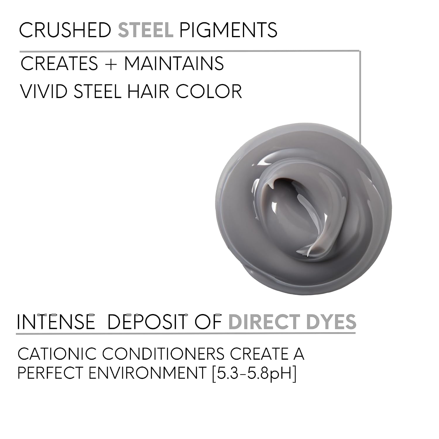 Watercolors Intense Metallic Color Depositing Shampoo, Steel