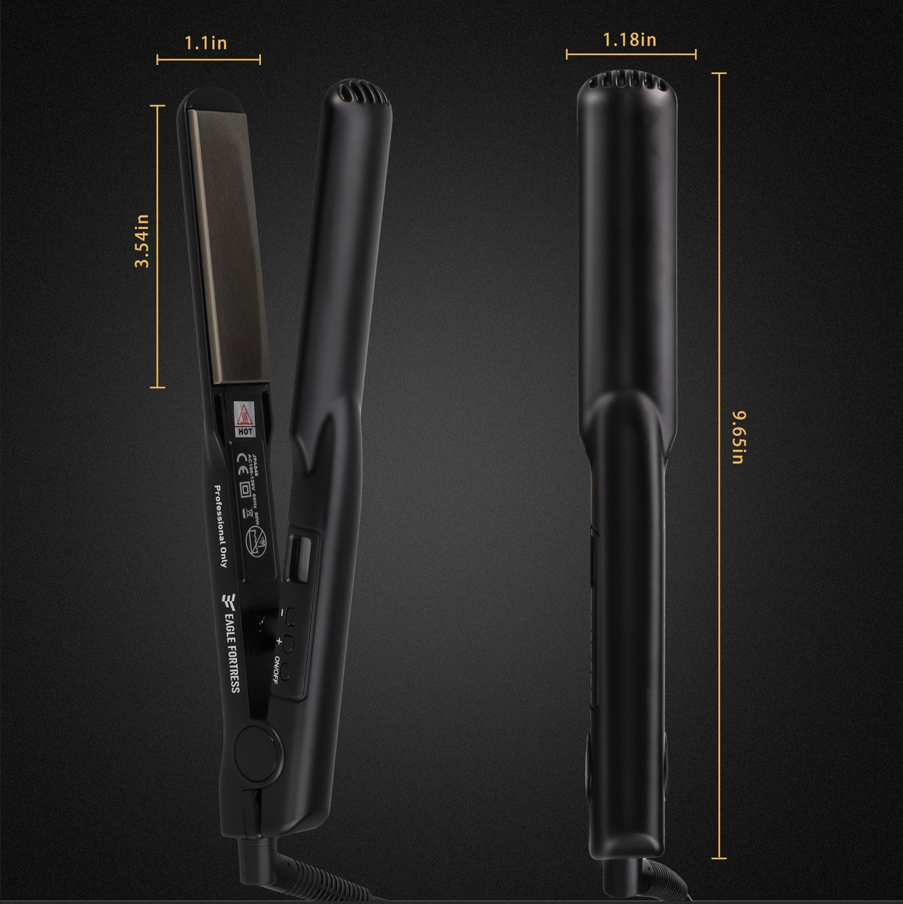 Eagle Fortress Advanced technology Ceramic 048-JPA Hair Straightener (Black)