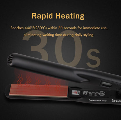 Eagle Fortress Ceramic Hair Straightener (Black)
