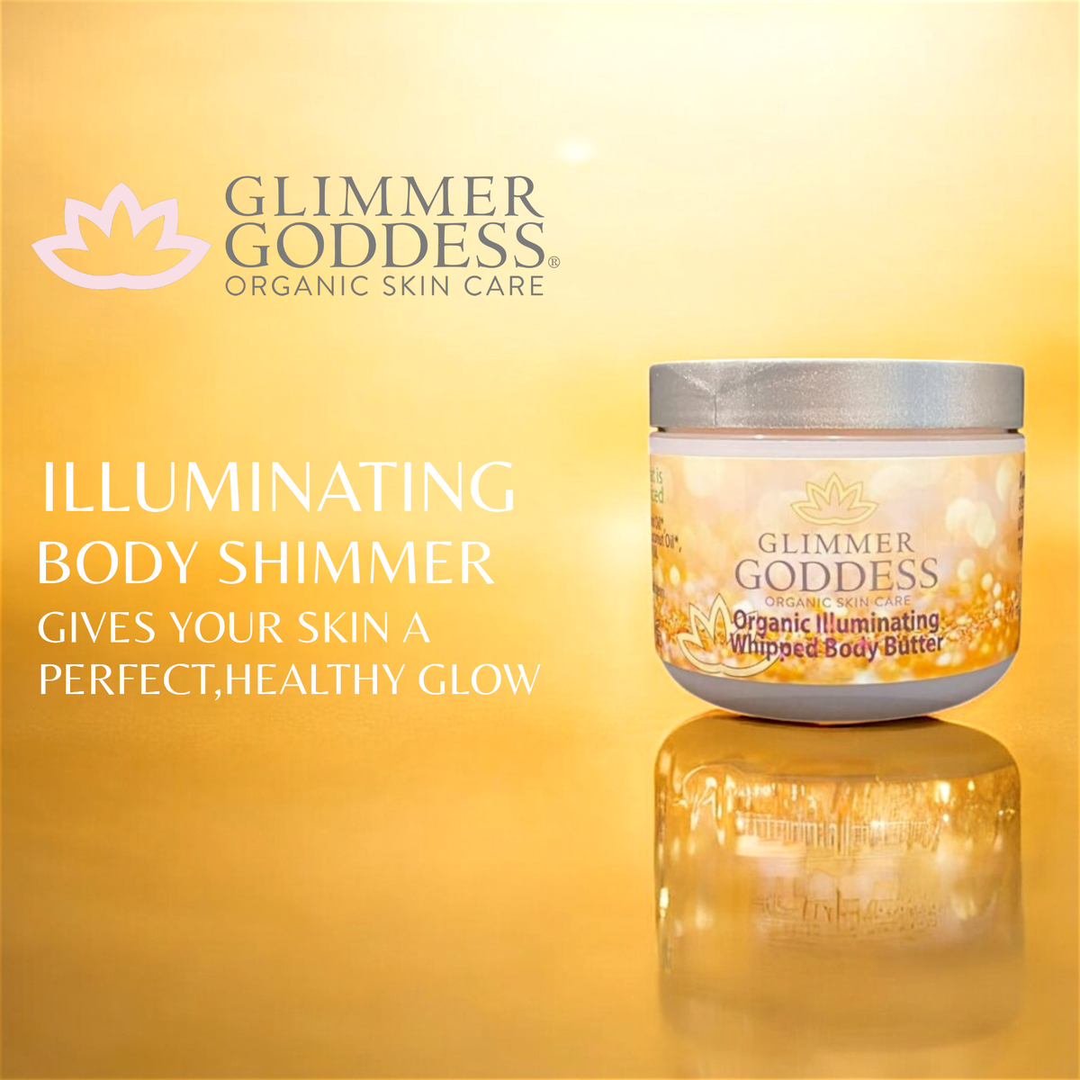 Glimmer Goddess Organic Shimmering Whipped Body Butter Trio