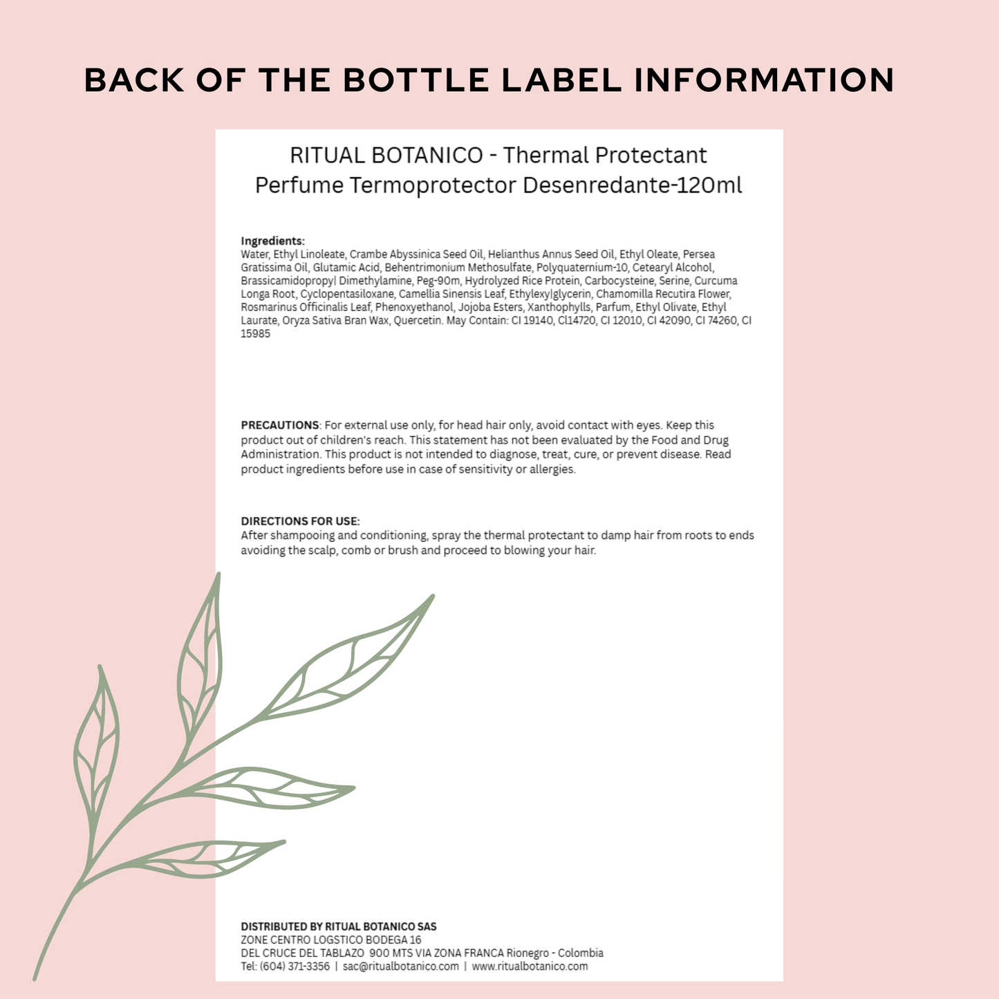 Ritual Botanico - Thermal Protectant, Detangler and Parfum (Alcohol Free) Duo