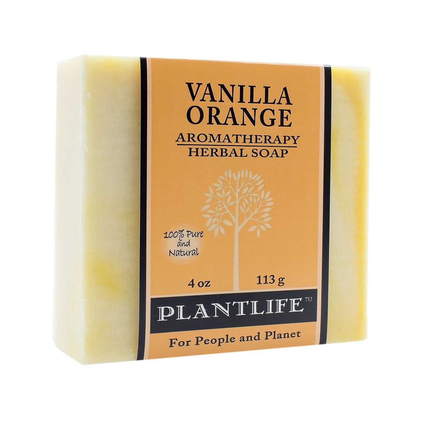 Plantlife Aromatherapy Herbal Soap Vanilla Orange 4 oz