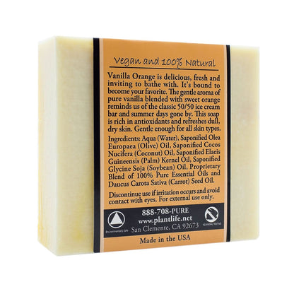 Plantlife Aromatherapy Herbal Soap Vanilla Orange 4 oz