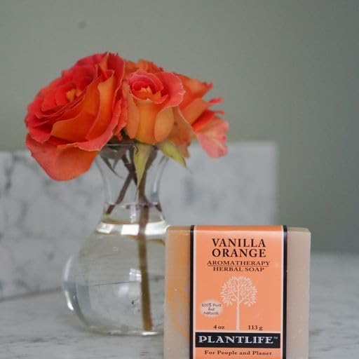 Plantlife Aromatherapy Herbal Soap Vanilla Orange 4 oz