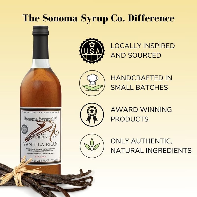 Sonoma Syrup No. 4 Vanilla Bean Infused Simple Syrup